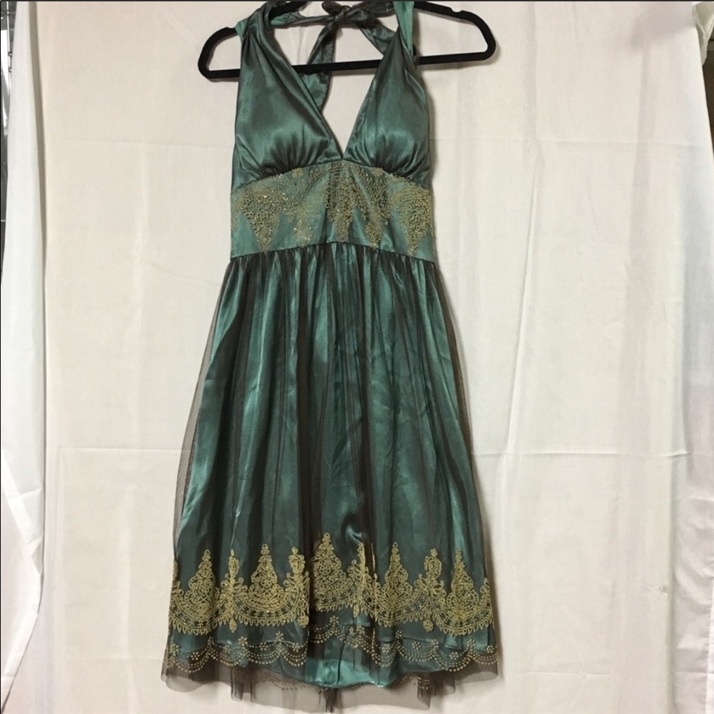 Adrianna Papel Boutique emerald green/ gold sz 8